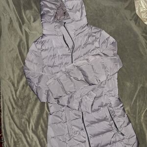 Stylish Light Purple Puffer Coat